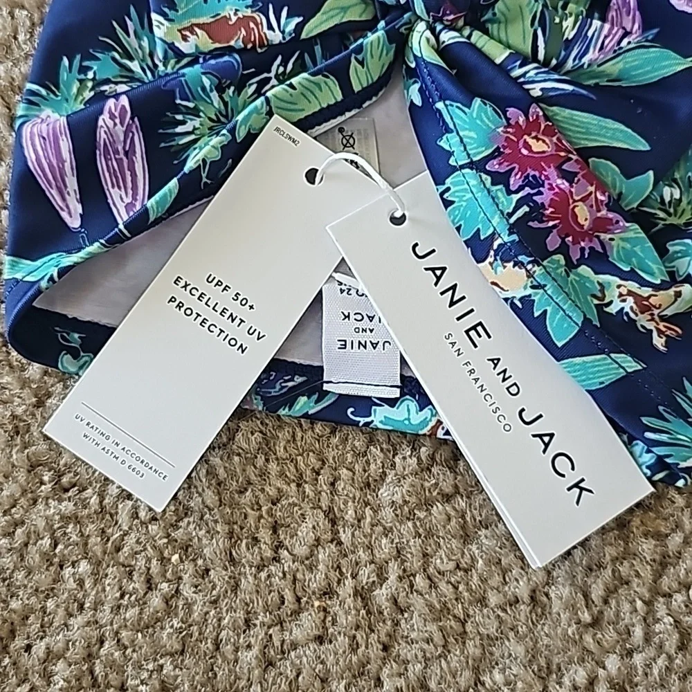 Janie and Jack girls UPF RECYCLED FLORAL SWIM HEADWRAP